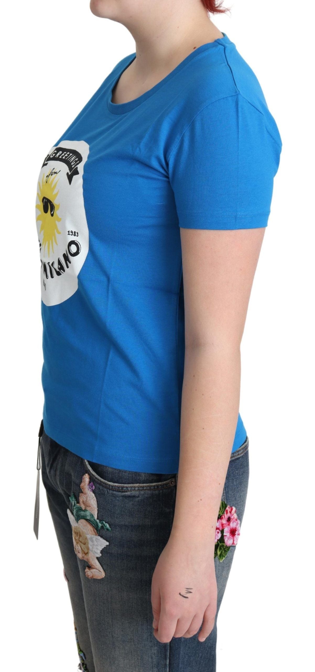 Tricou Moschino Sunny Milano Chic cu guler rotund