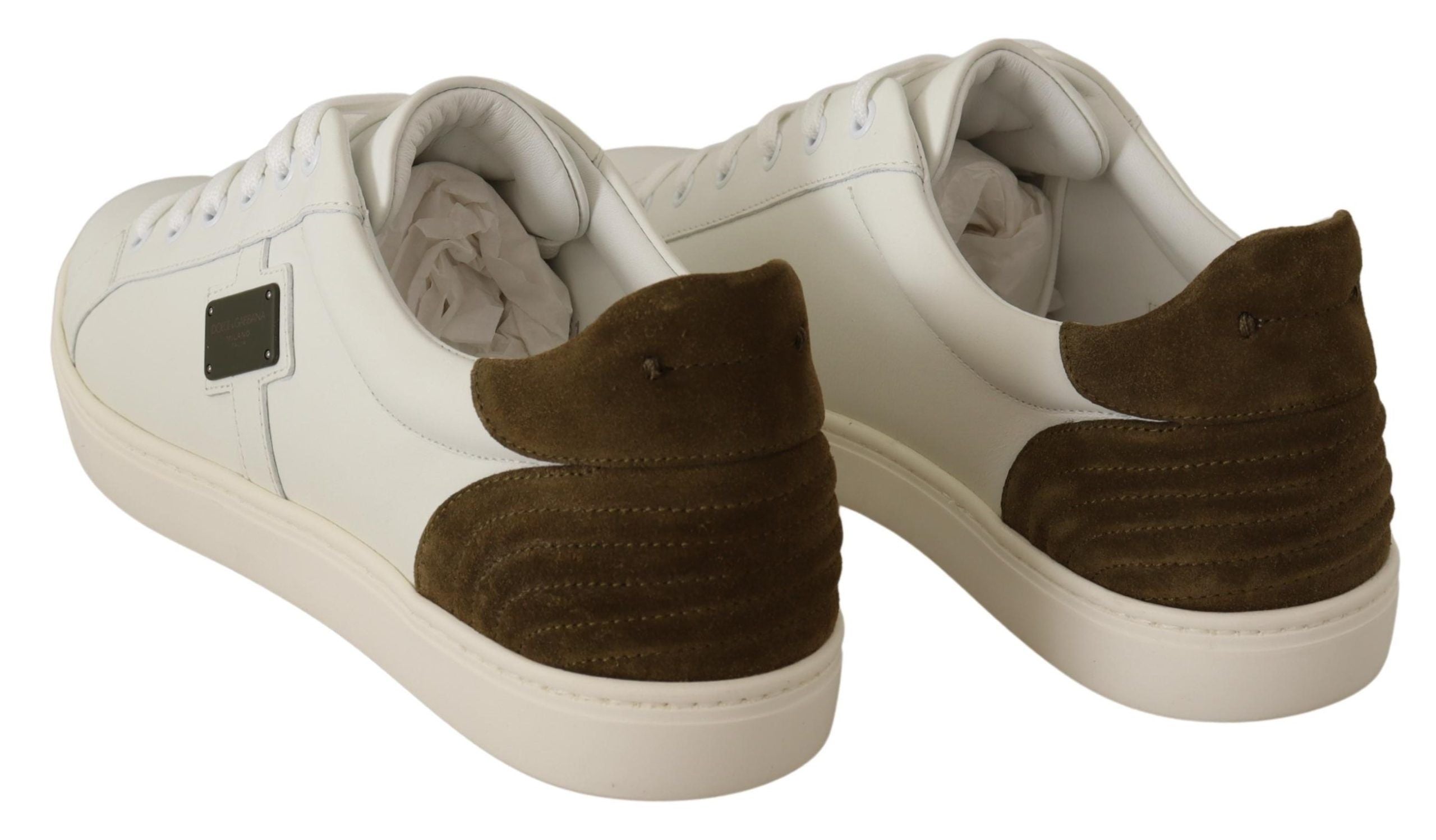 Teniși Dolce & Gabbana Chic din piele albă pentru bărbați