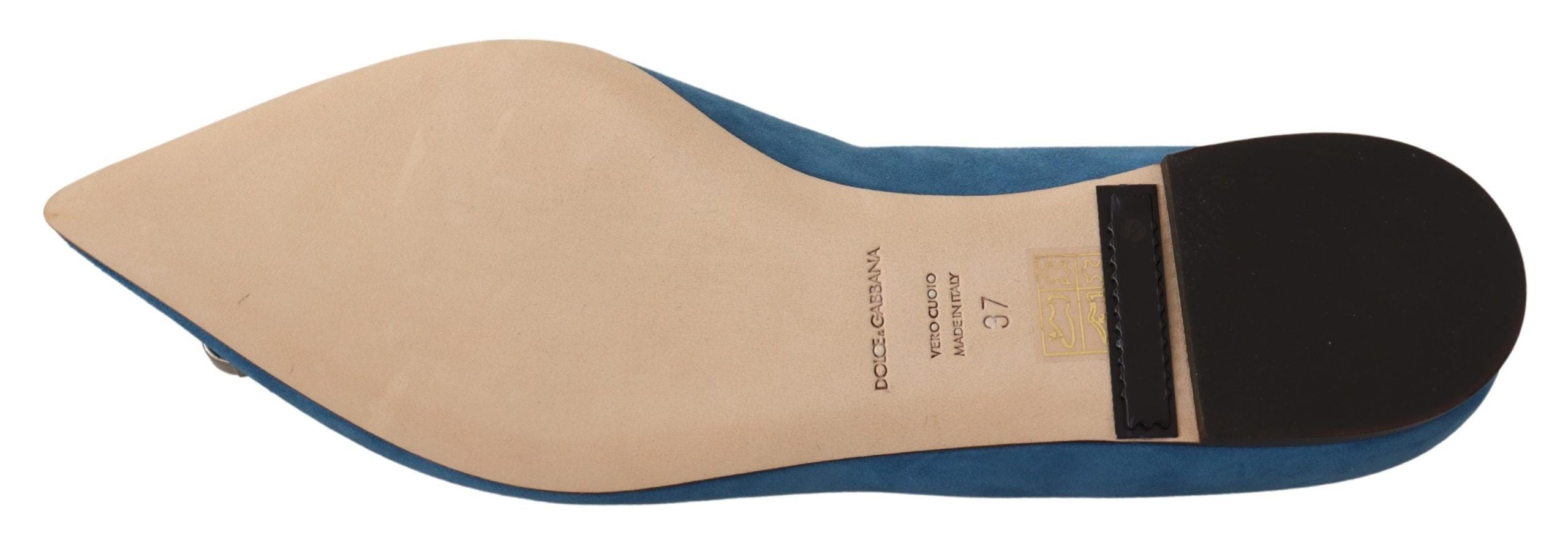 Dolce & Gabbana Pantofi eleganti din piele întoarsă cu cristale