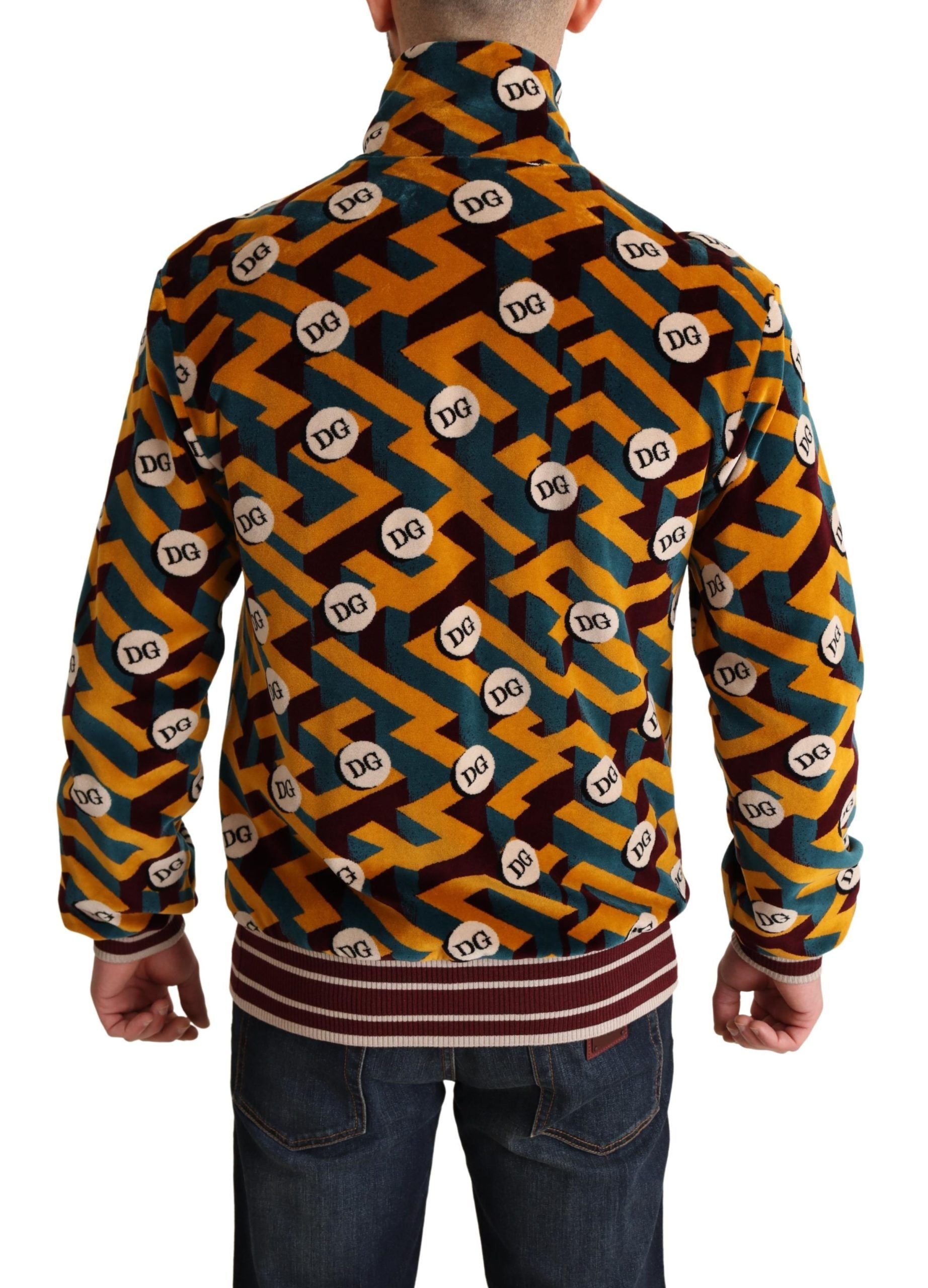 Dolce & Gabbana Eleganter mehrfarbiger Pullover mit Reißverschluss