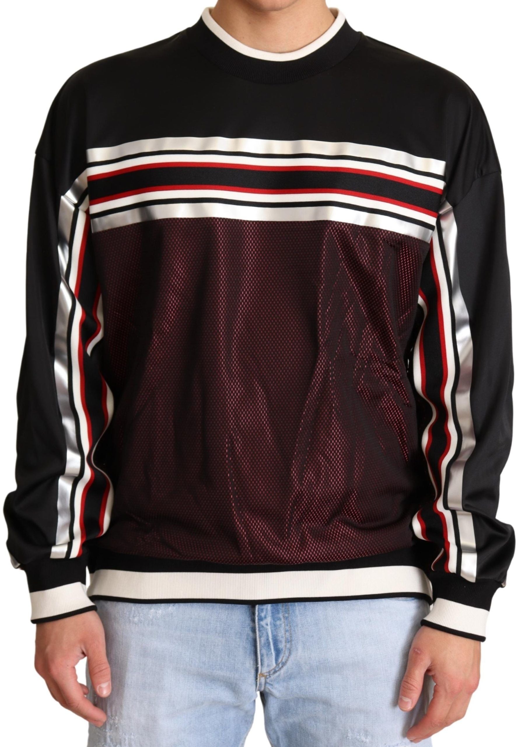 Dolce & Gabbana – Eleganter Pullover mit Rundhalsausschnitt in Schwarz