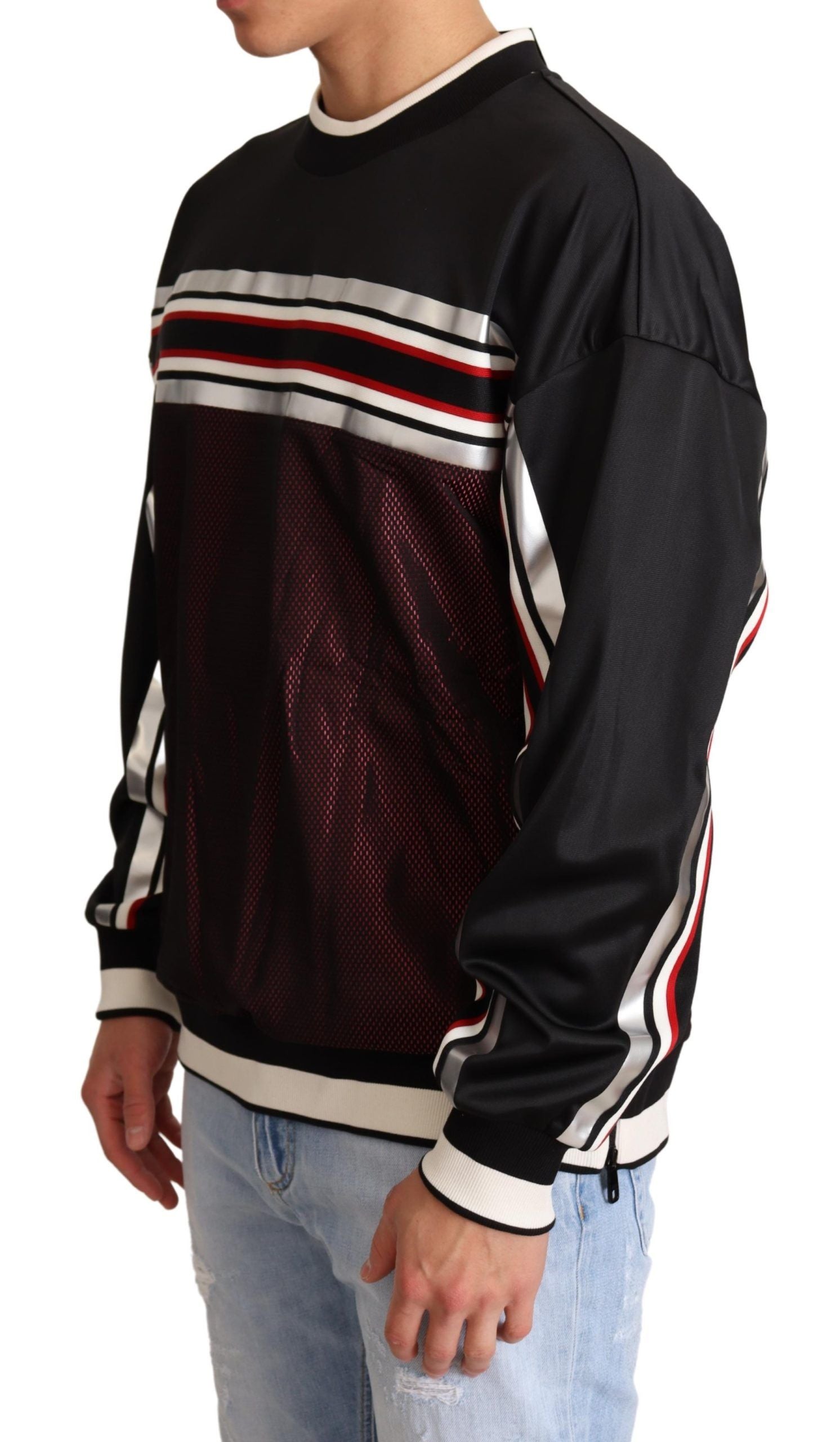 Dolce & Gabbana – Eleganter Pullover mit Rundhalsausschnitt in Schwarz