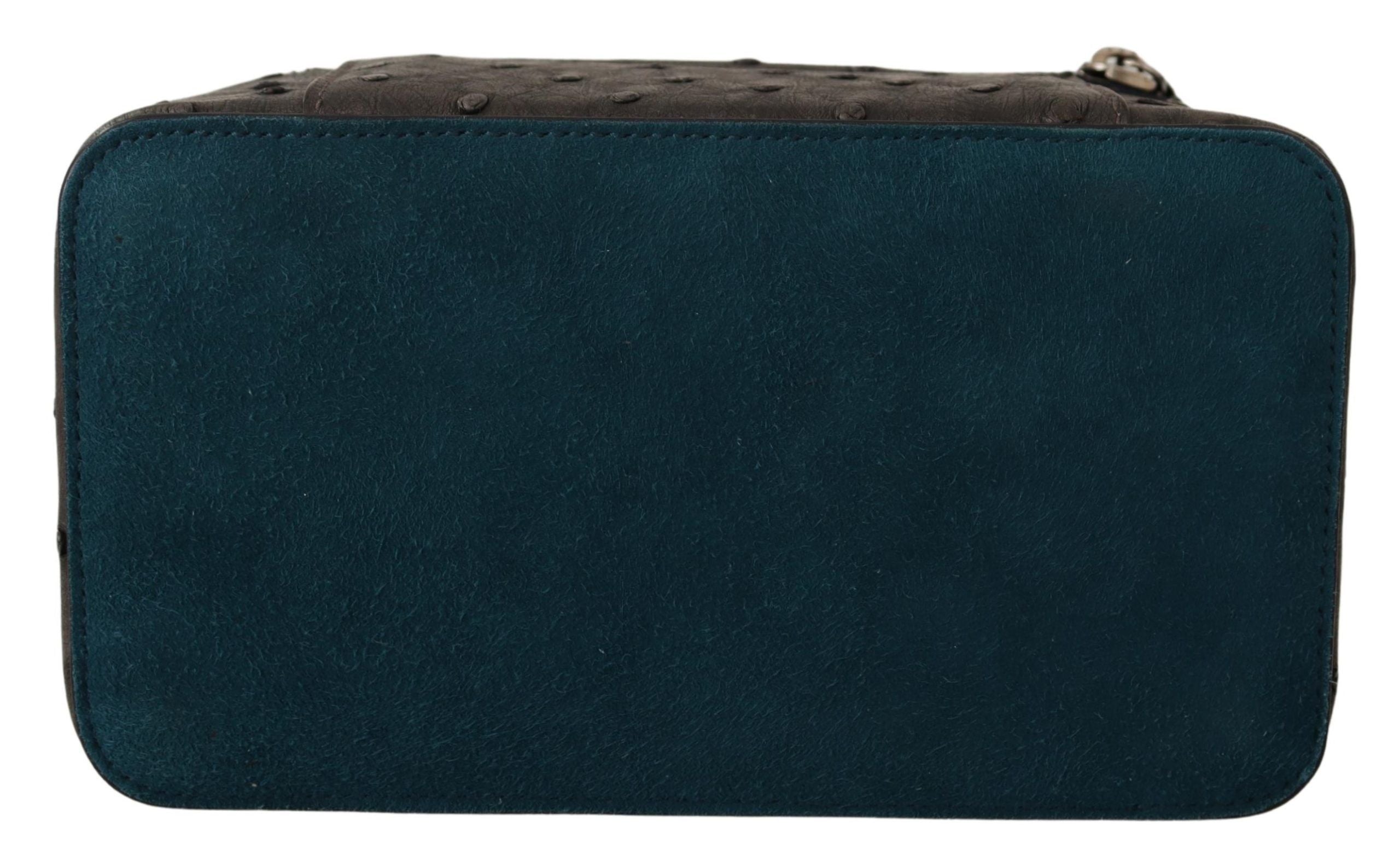 Dolce & Gabbana Exquisite Kosmetiktasche aus exotischem Leder