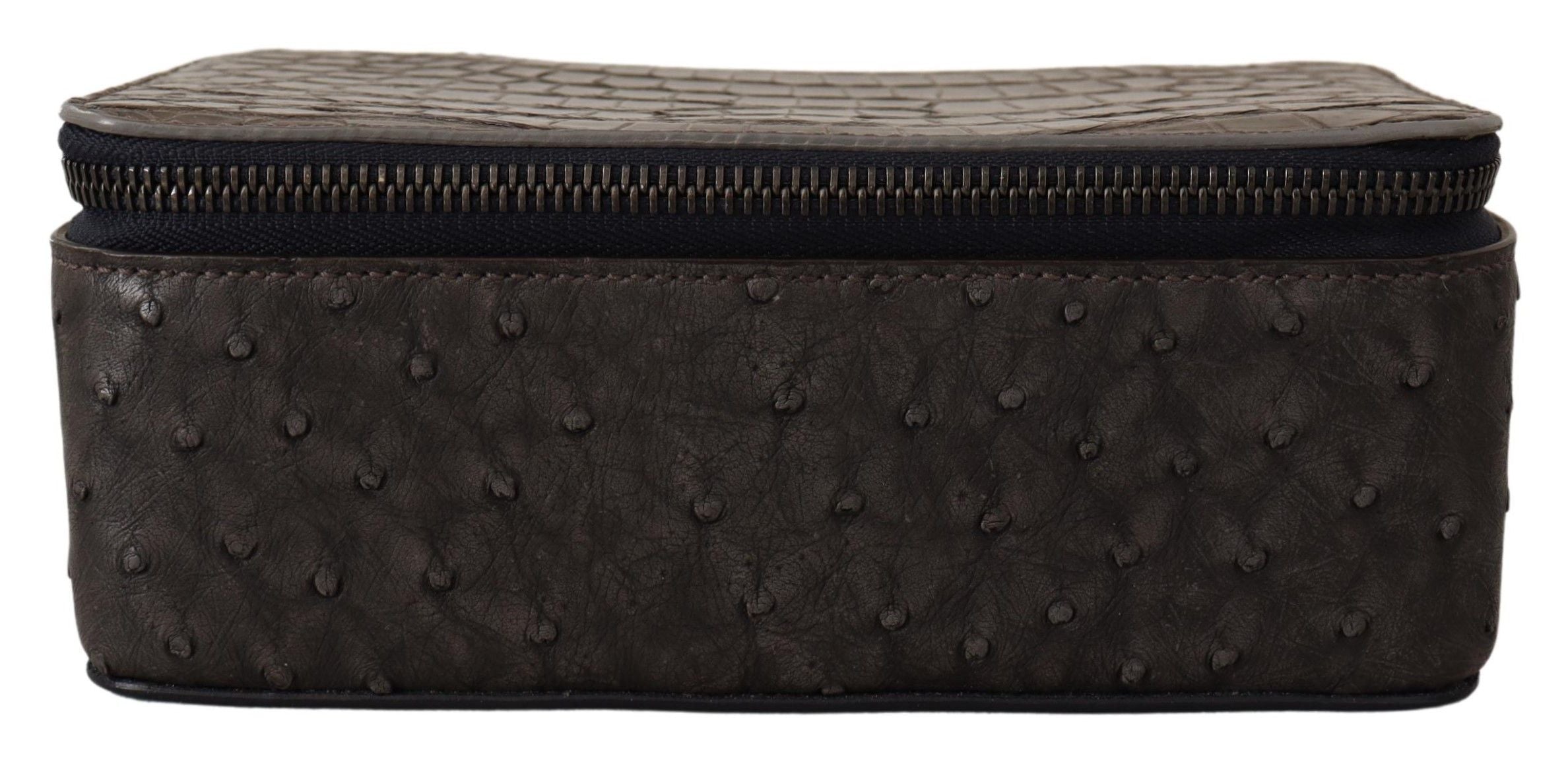 Dolce & Gabbana Exquisite Kosmetiktasche aus exotischem Leder