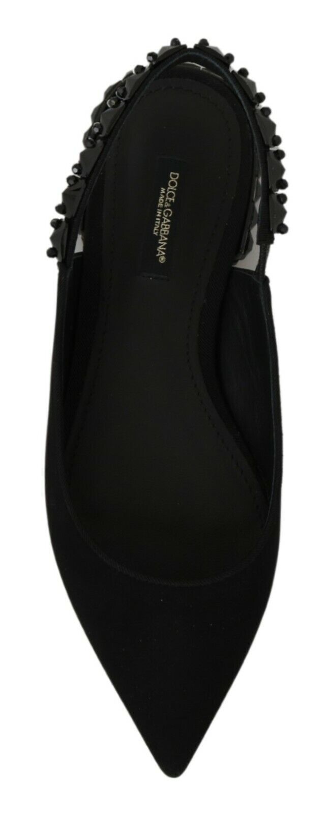 Dolce & Gabbana Elegante Slingback-Ballerinas aus Seidenmischung mit Kristallen