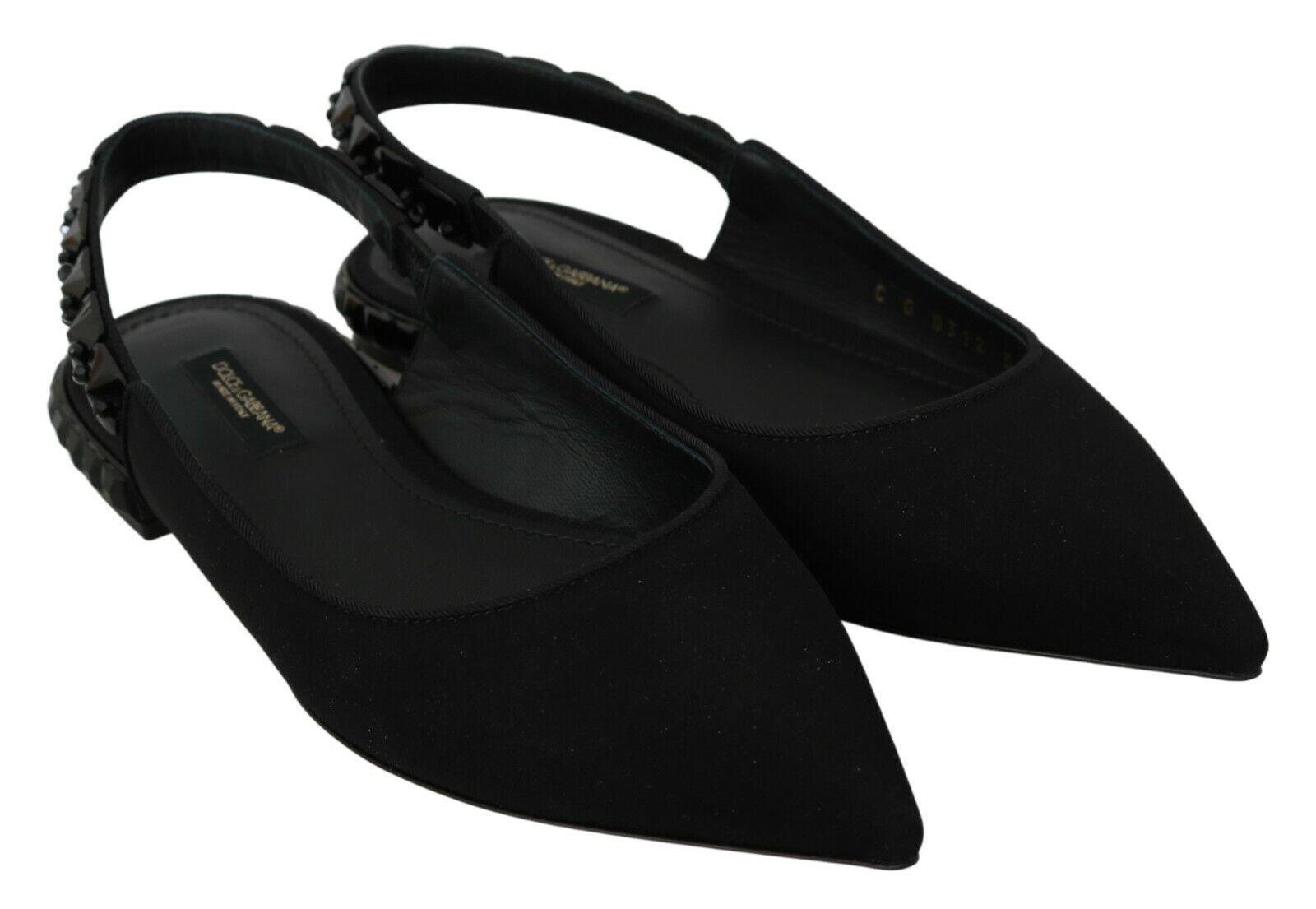 Dolce & Gabbana Elegante Slingback-Ballerinas aus Seidenmischung mit Kristallen