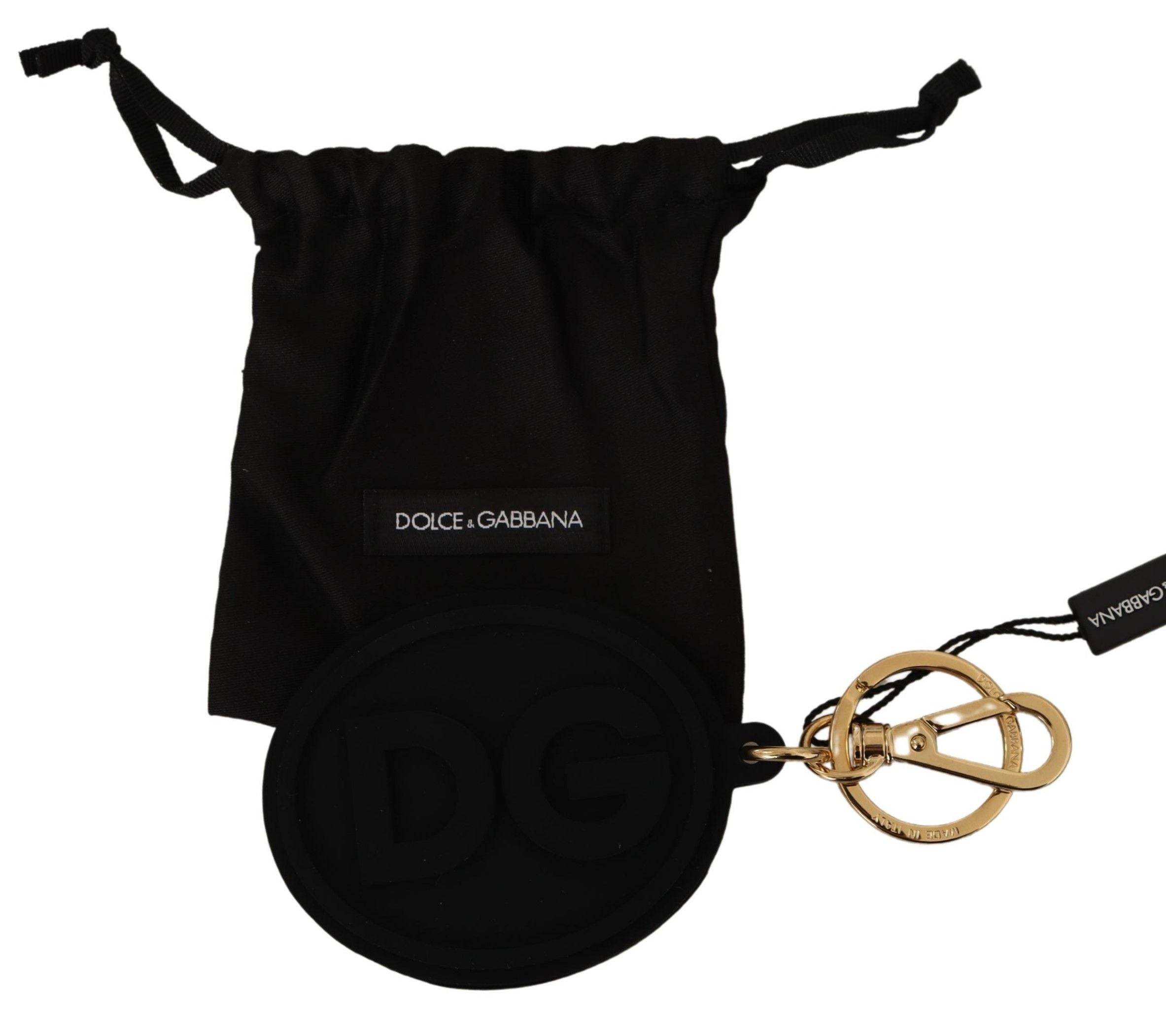 Dolce & Gabbana Breloc Elegant Negru și Auriu