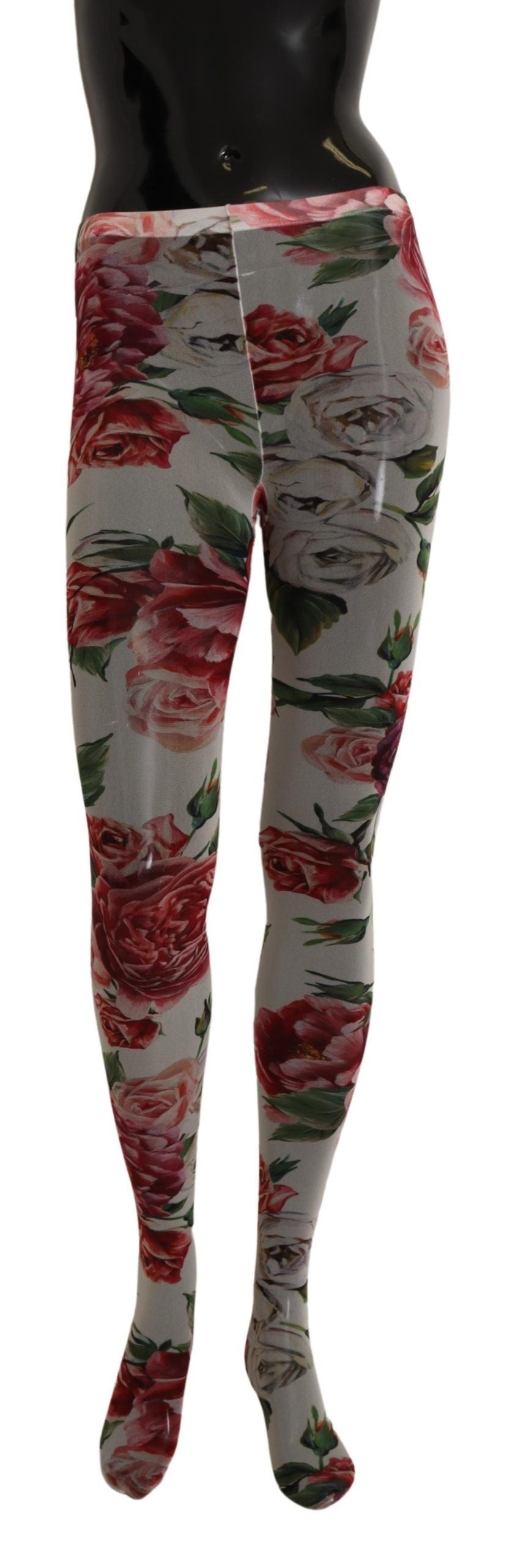 Colanți Dolce & Gabbana Floral Elegance din nailon italian