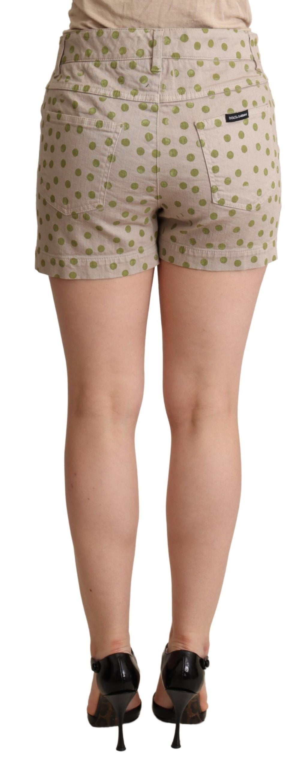 Pantaloni scurți elastici din bumbac cu buline elegante Dolce & Gabbana