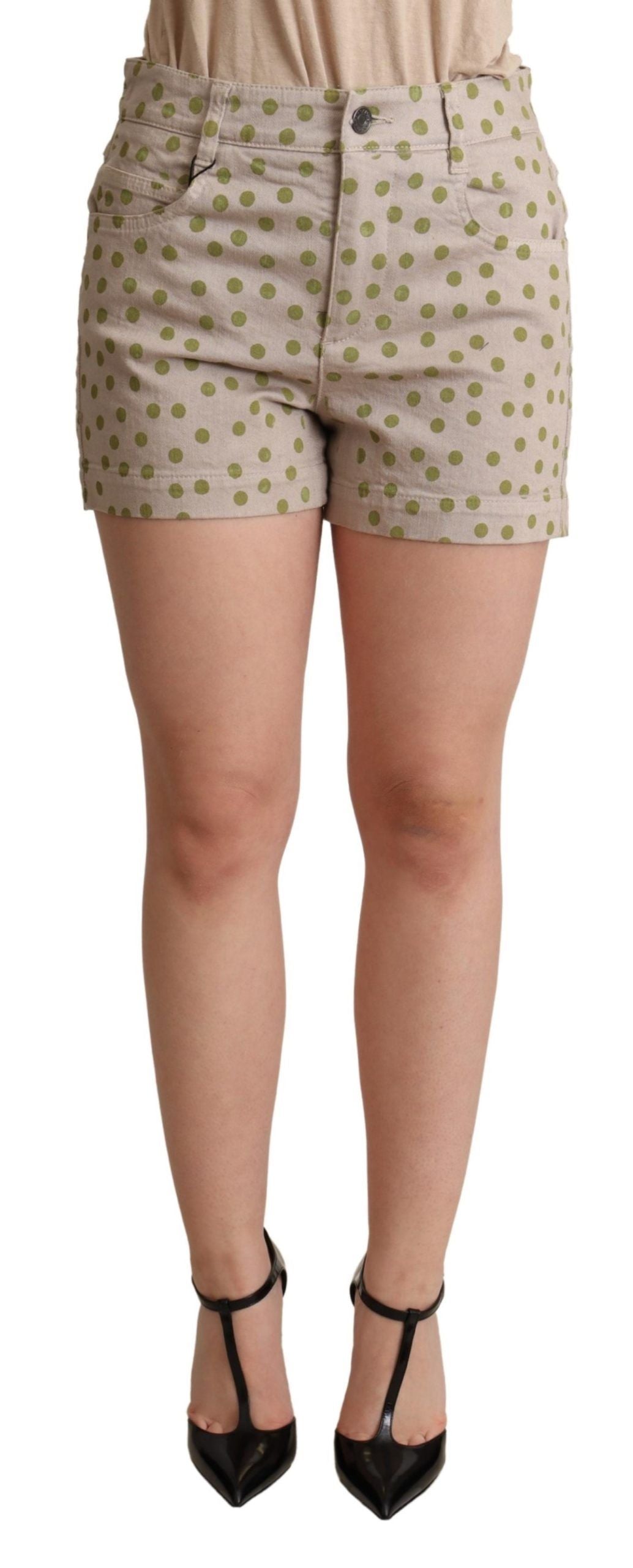 Pantaloni scurți elastici din bumbac cu buline elegante Dolce & Gabbana