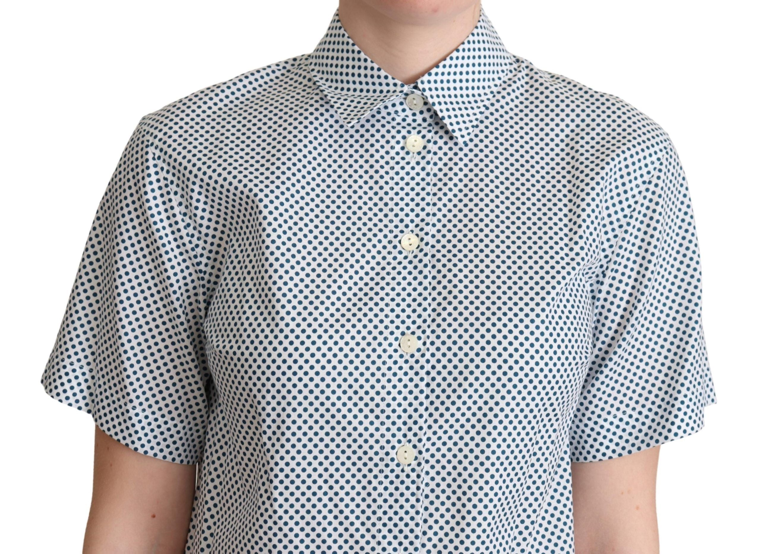 Dolce & Gabbana Tricou polo elegant cu buline din bumbac
