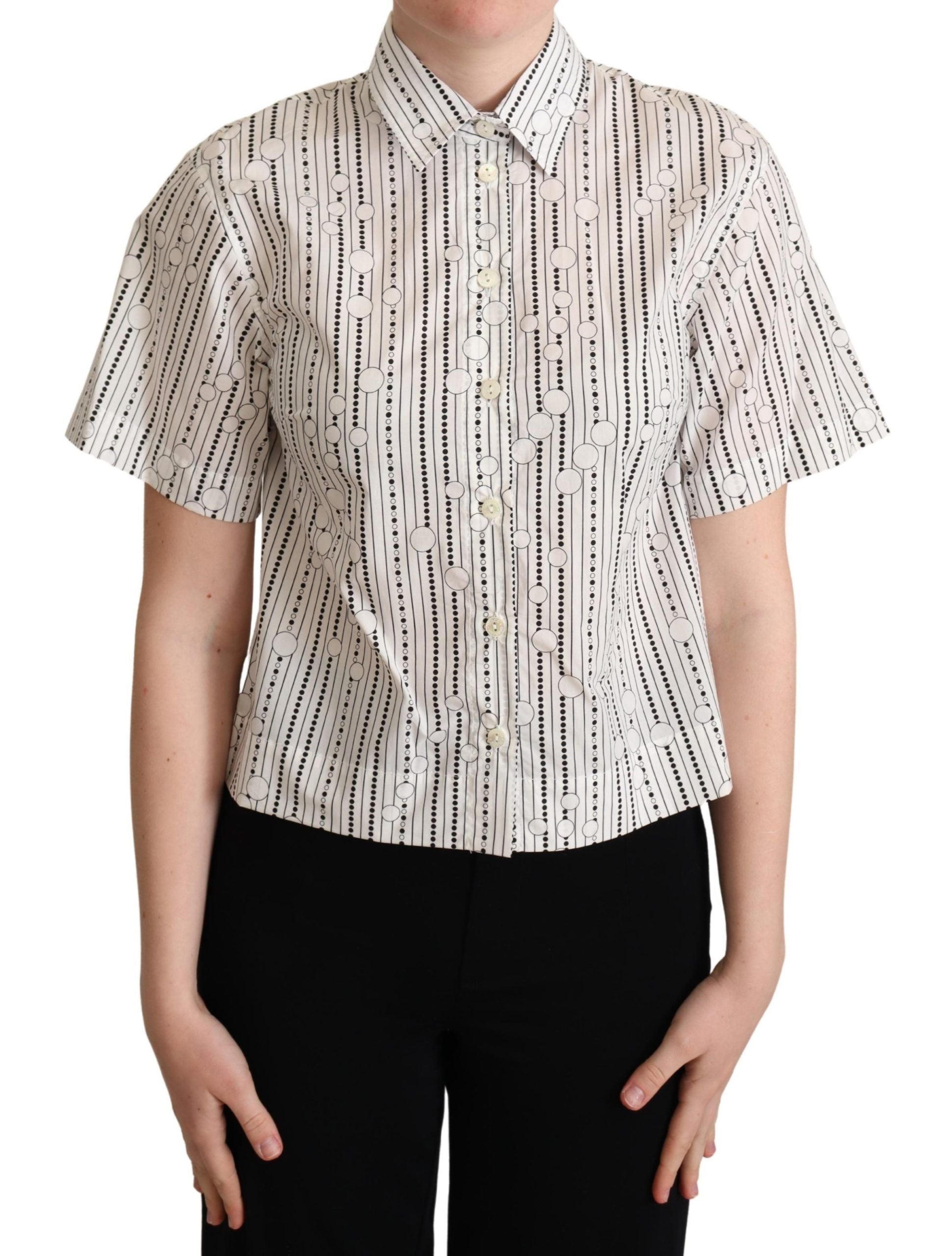 Dolce & Gabbana Top polo cu guler elegant geometric