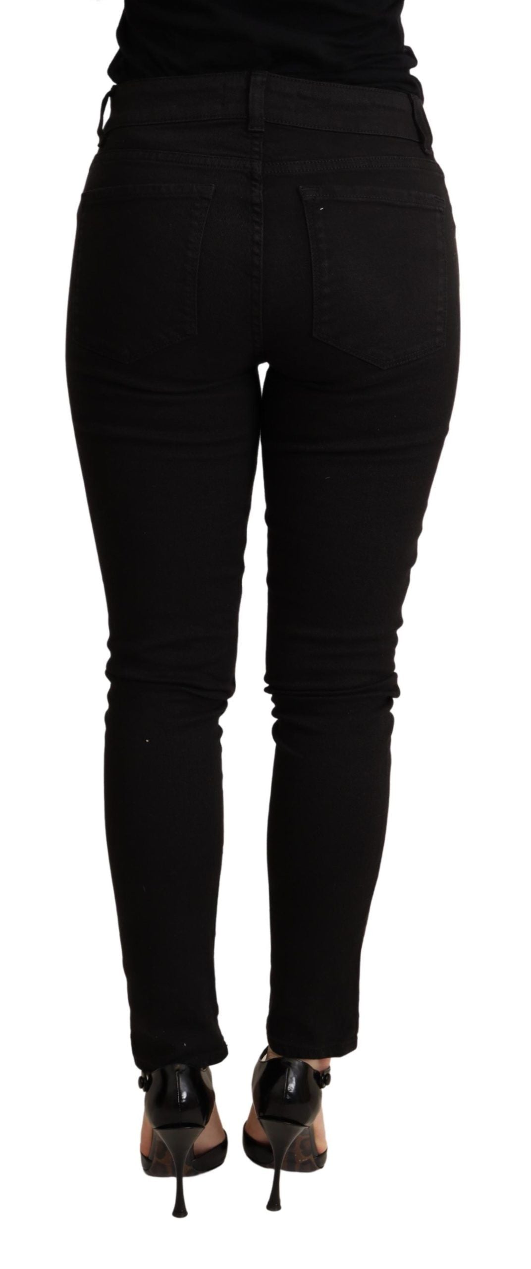 Blugi skinny eleganți Dolce & Gabbana, negri, slim