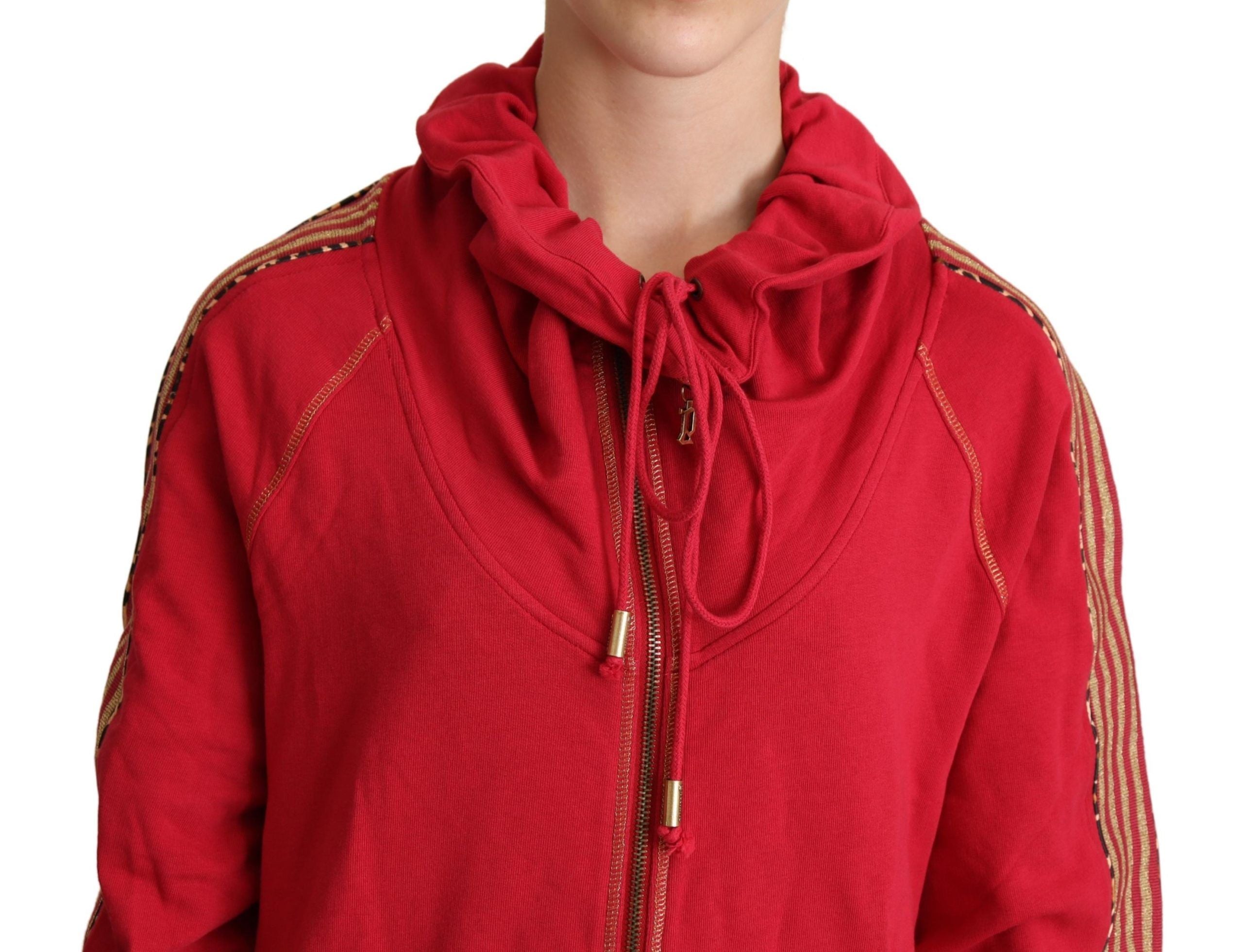 John Galliano – Kapuzenjacke aus Baumwolle mit durchgehendem Reißverschluss in strahlendem Rot