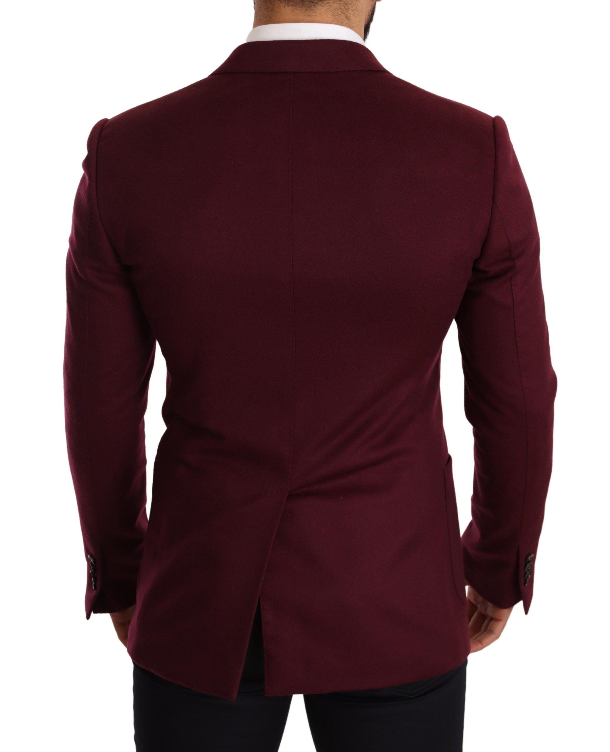 Dolce & Gabbana Eleganter Kaschmirblazer in Kastanienbraun und Bordeaux