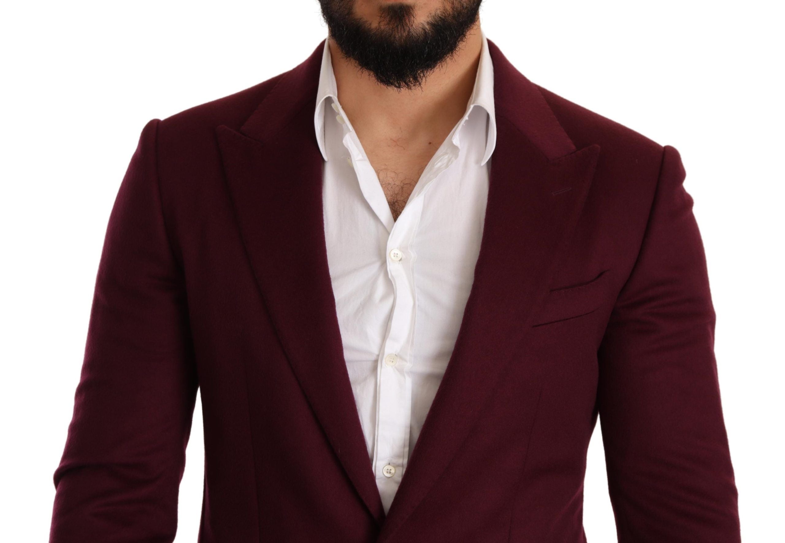 Dolce & Gabbana Eleganter Kaschmirblazer in Kastanienbraun und Bordeaux