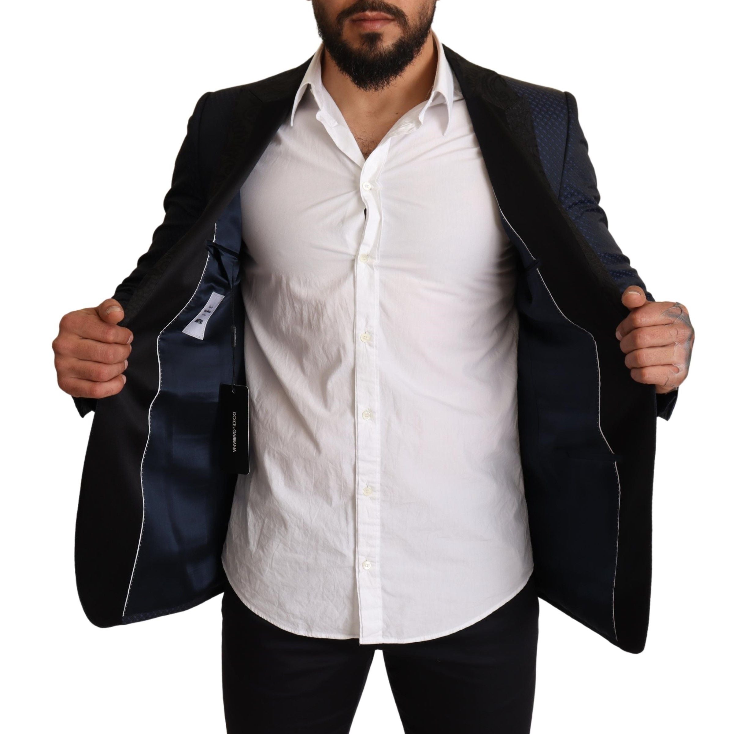 Dolce & Gabbana Eleganter blauer Martini-Blazer im Slim Fit