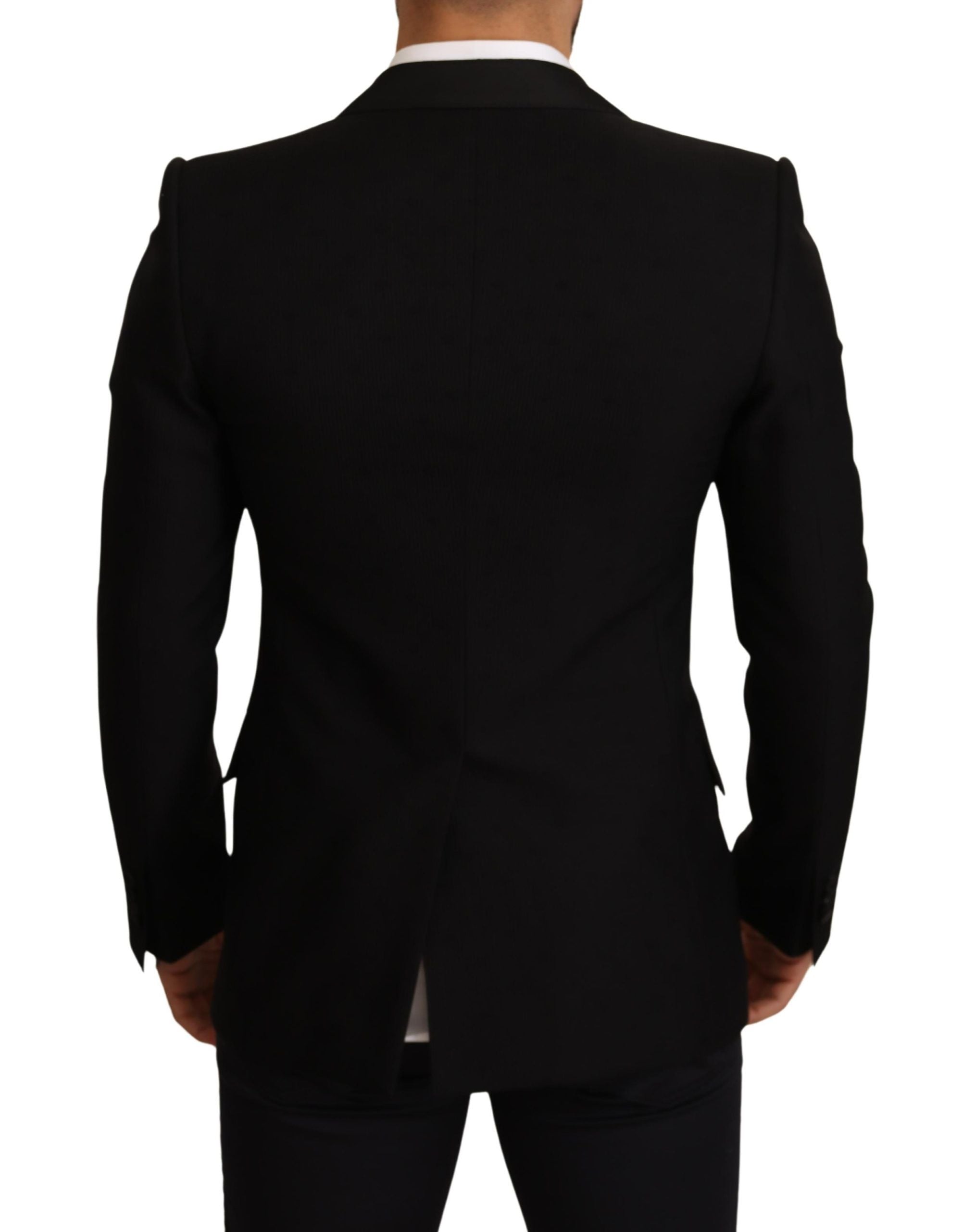 Dolce & Gabbana – Elegante, schmal geschnittene schwarze Blazerjacke