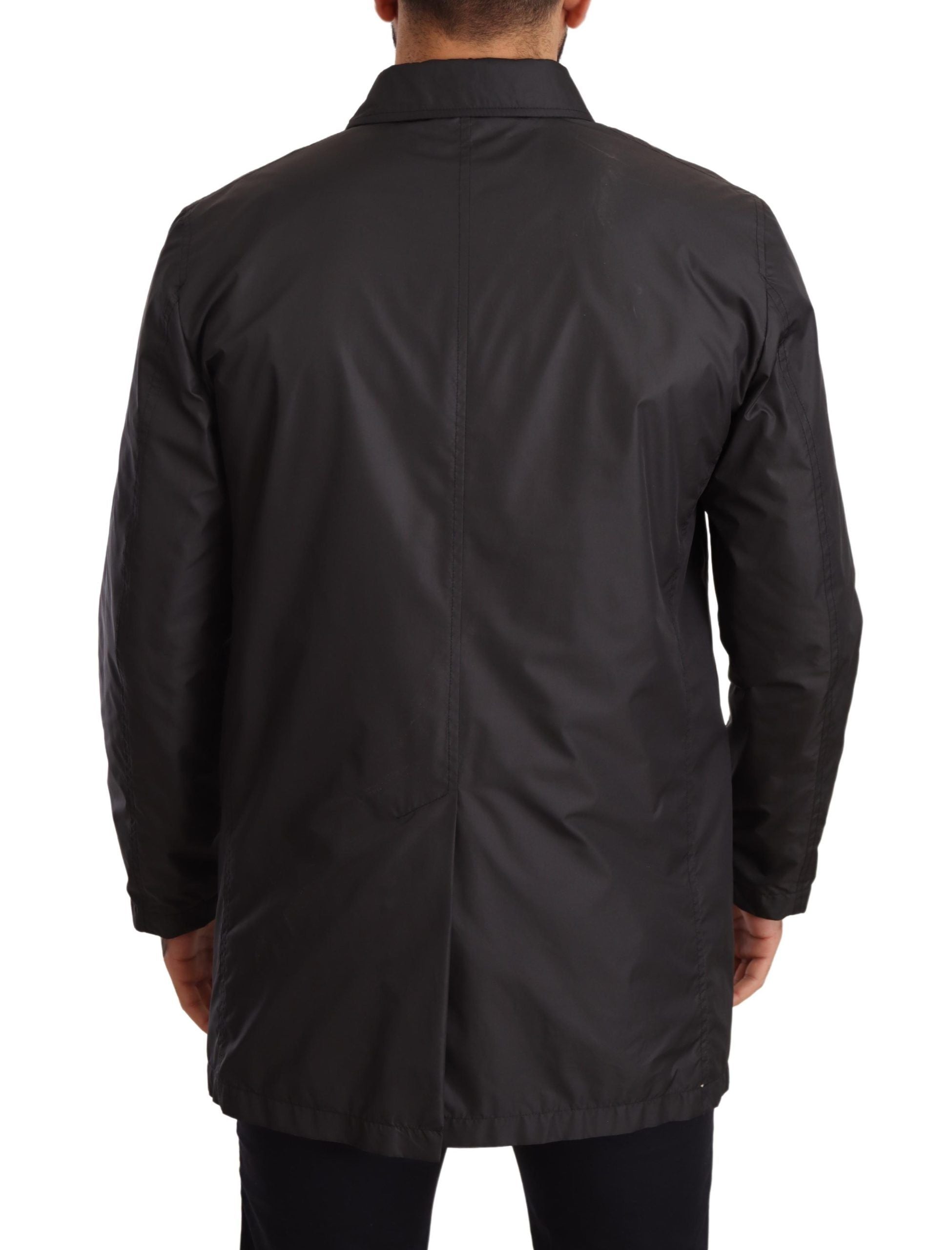 Trench elegant negru Dolce & Gabbana pentru bărbați sofisticați