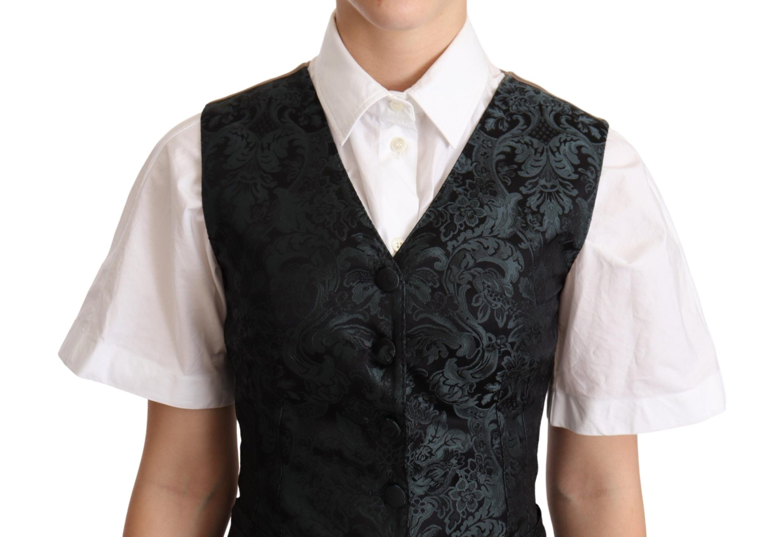 Vestă Dolce & Gabbana cu imprimeu floral jacquard fermecător