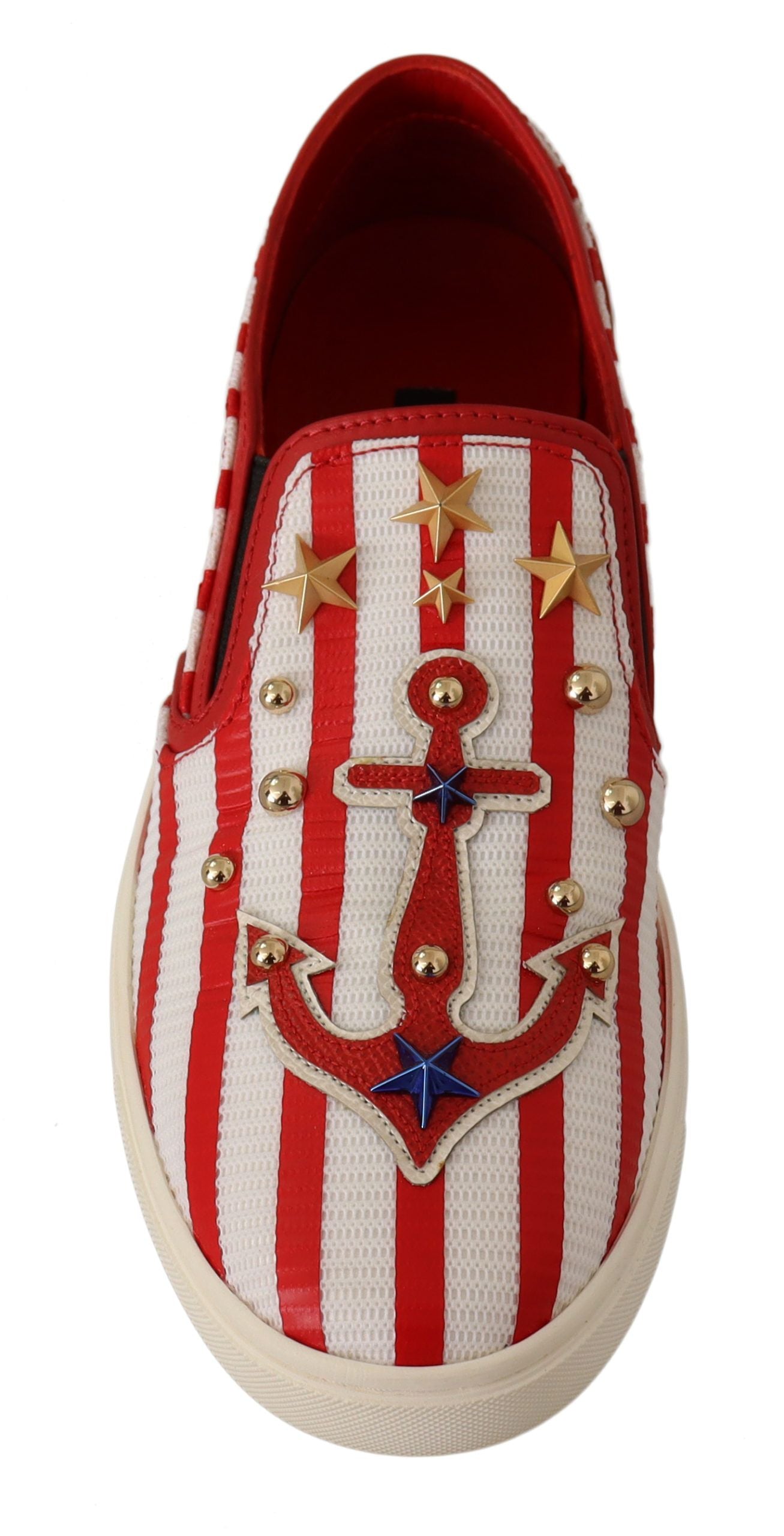 Dolce & Gabbana – Loafer mit Streifenmuster und Nieten