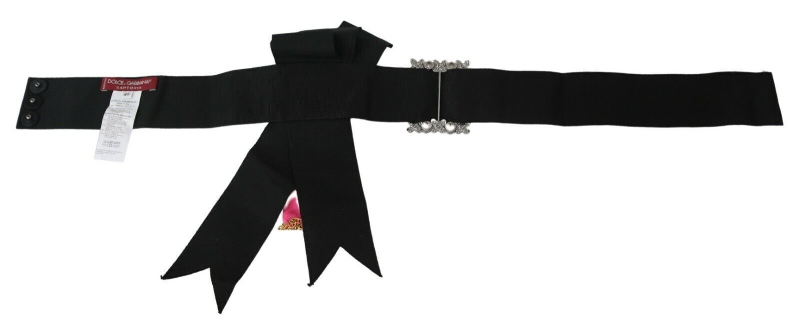 Dolce & Gabbana Eleganter Taillengürtel mit Blumenmuster und Kristallen