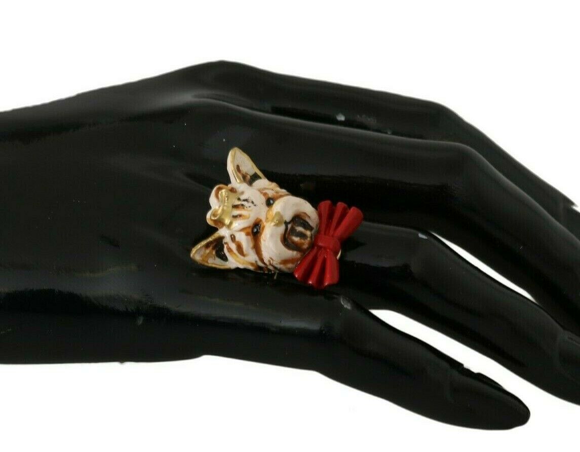 Dolce & Gabbana Eleganter Damenring mit Hundeanhänger