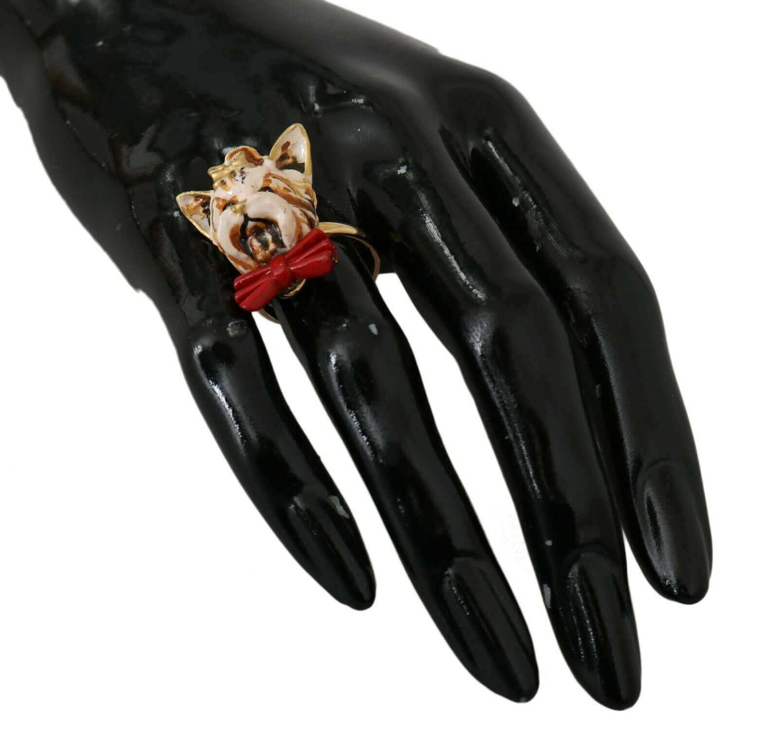 Dolce & Gabbana Eleganter Damenring mit Hundeanhänger