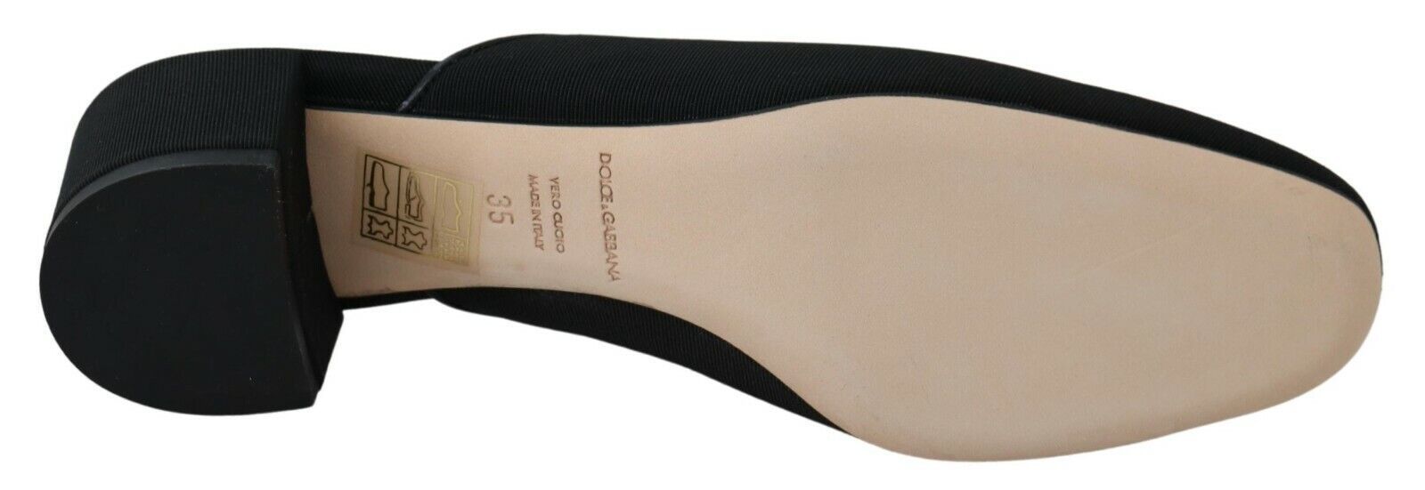 Dolce & Gabbana – Schicke Slide-Sandalen aus schwarzem Ripsband