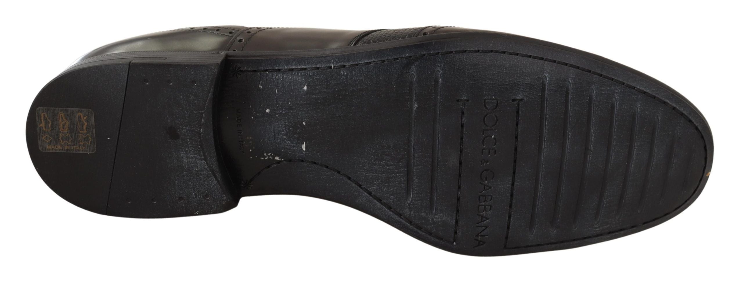 Dolce & Gabbana – Elegante Oxford-Schuhe aus braunem Eidechsenleder
