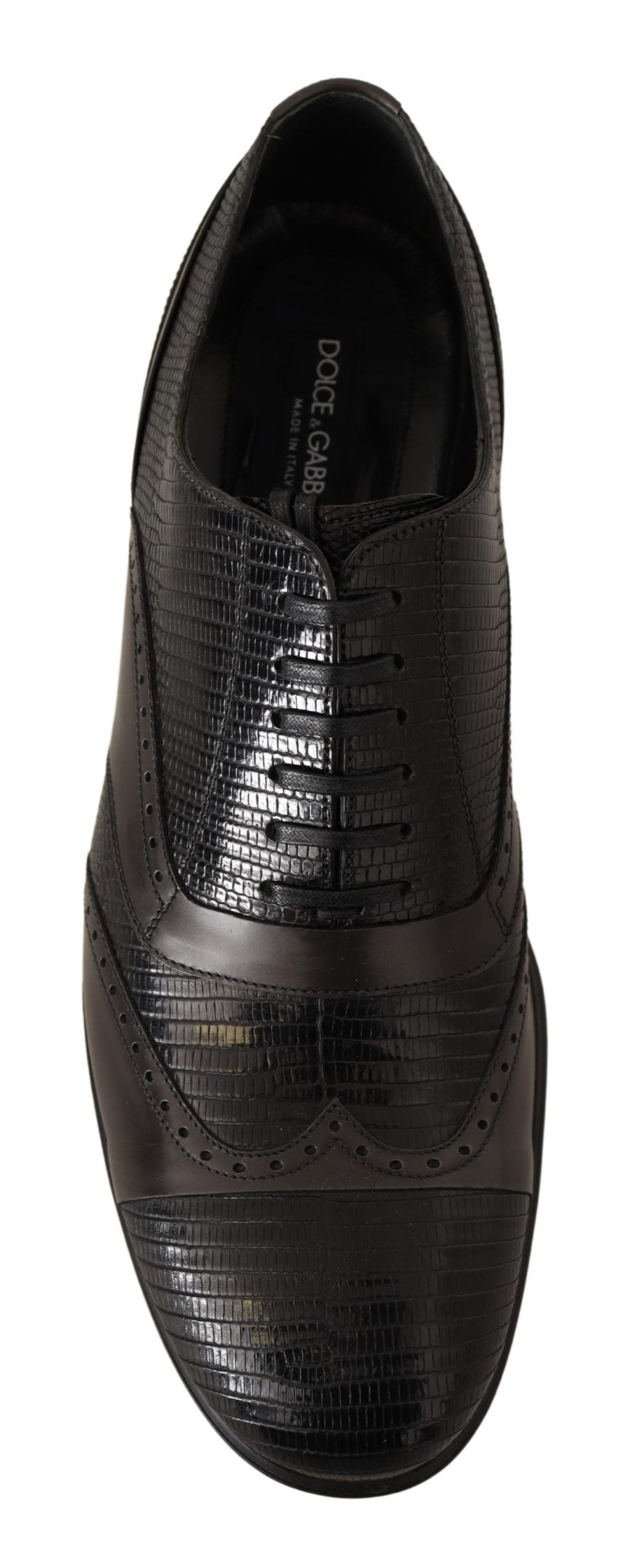 Dolce & Gabbana – Elegante Oxford-Schuhe aus braunem Eidechsenleder