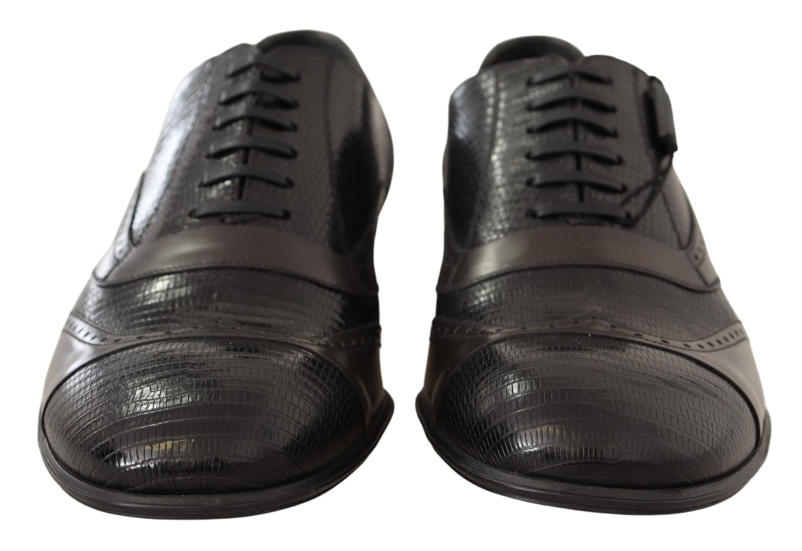 Dolce & Gabbana – Elegante Oxford-Schuhe aus braunem Eidechsenleder
