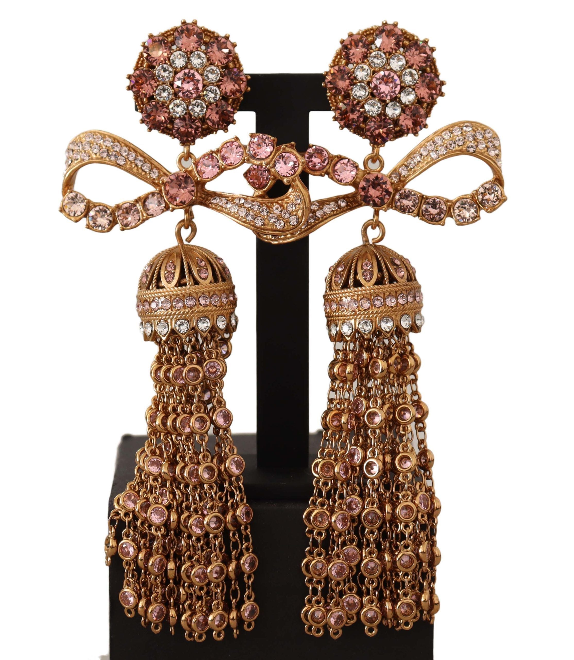 Dolce & Gabbana Elegante Antikgold-Schleifenohrringe