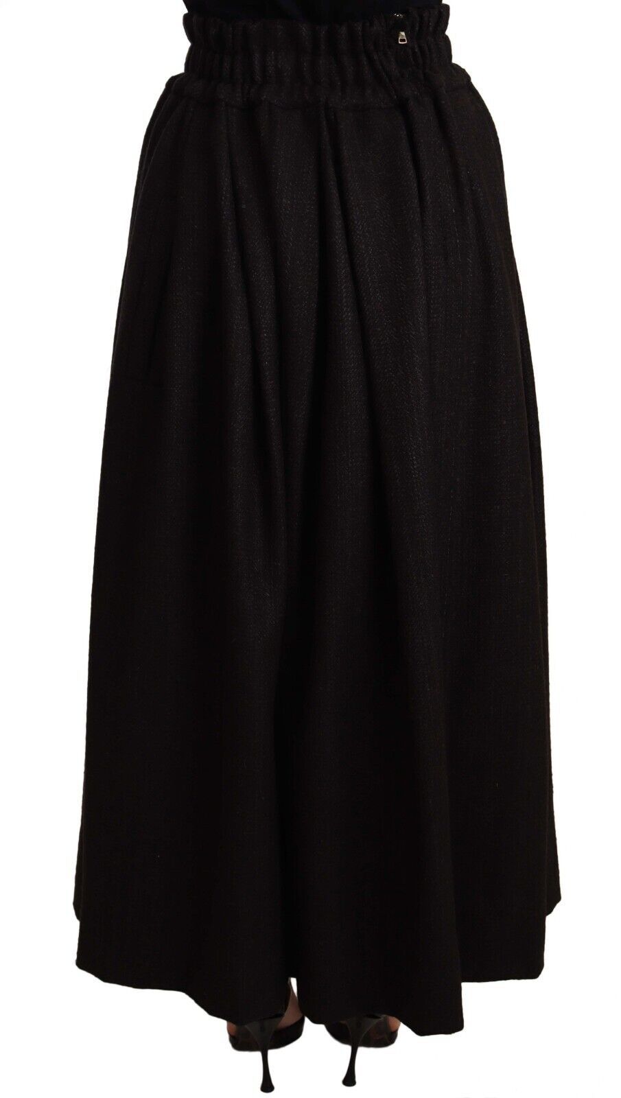 Dolce & Gabbana - Fustă maxi elegantă din lână cu talie înaltă, în formă de A
