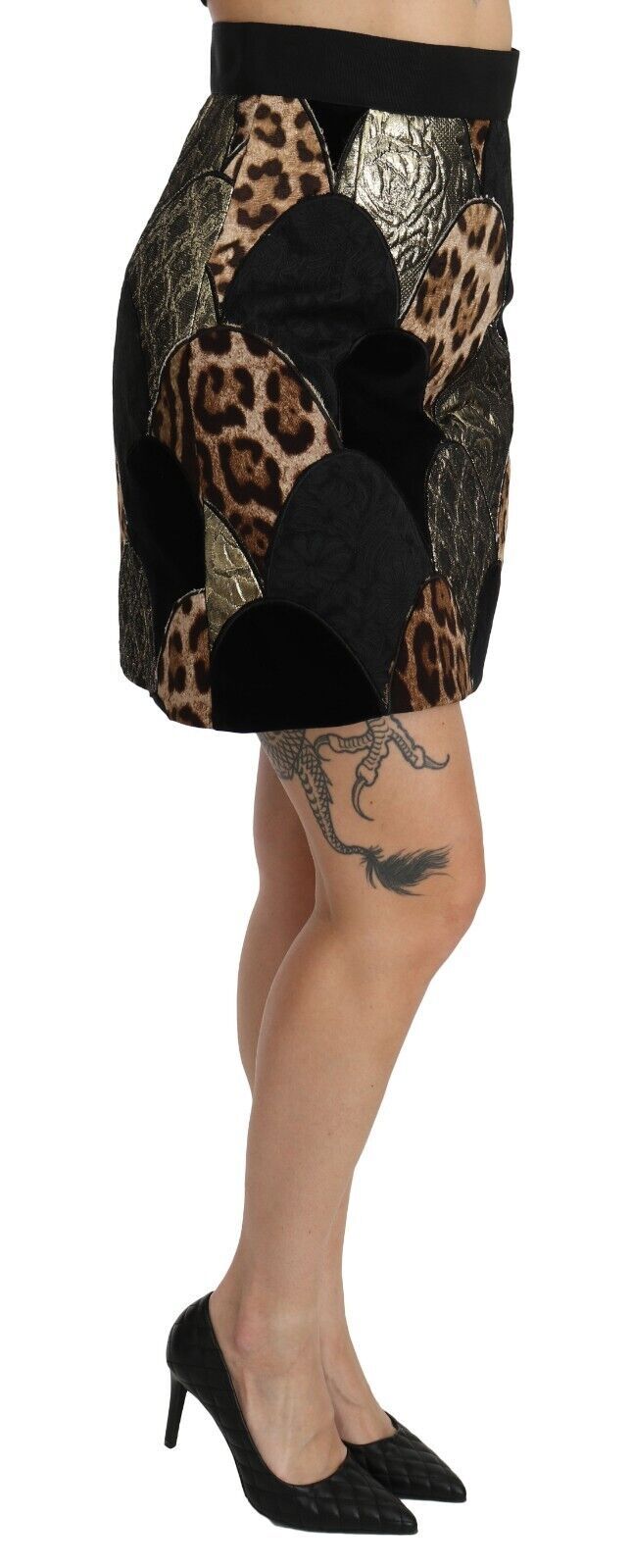 Dolce & Gabbana – Rock mit Leopardenmuster und hoher Taille