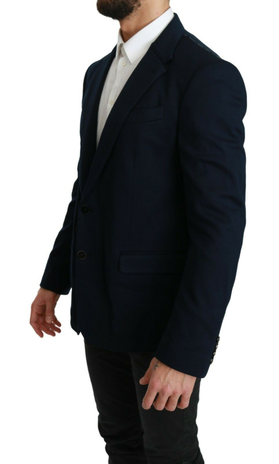 Dolce & Gabbana Eleganter Slim Fit Dunkelblauer Herrenblazer