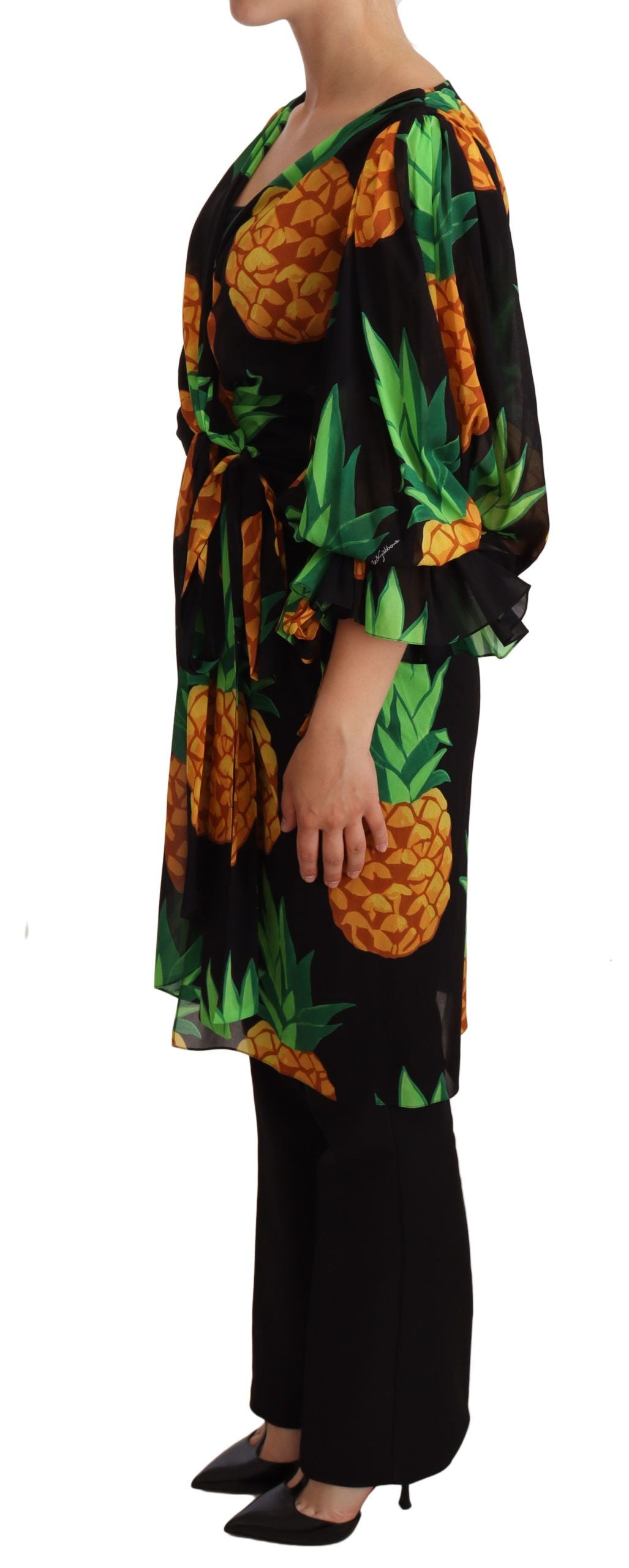 Rochie Dolce & Gabbana cu imprimeu vibrant de ananas