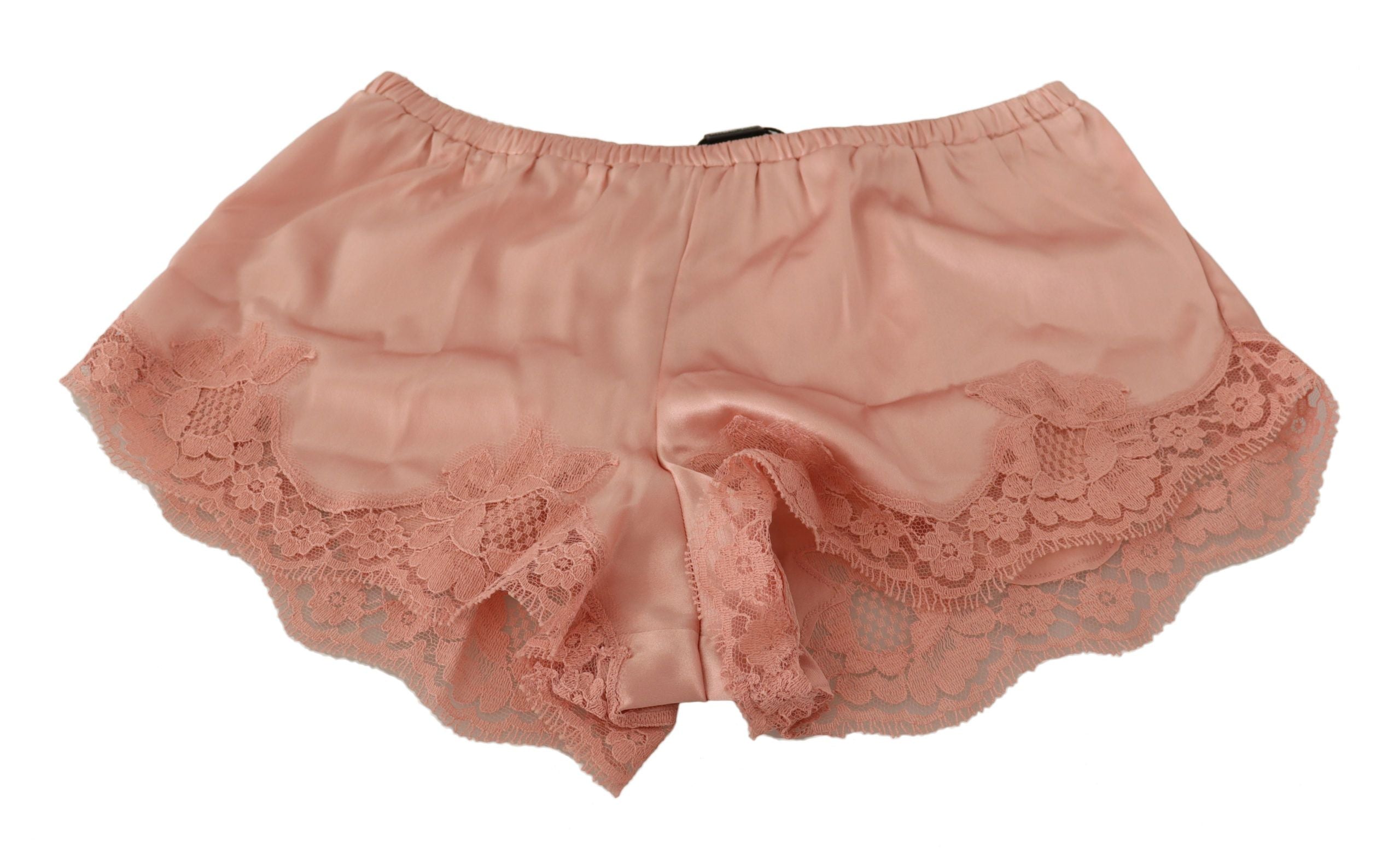 Dolce & Gabbana Elegante Dessous-Shorts aus Seidenspitze in Puderrosa