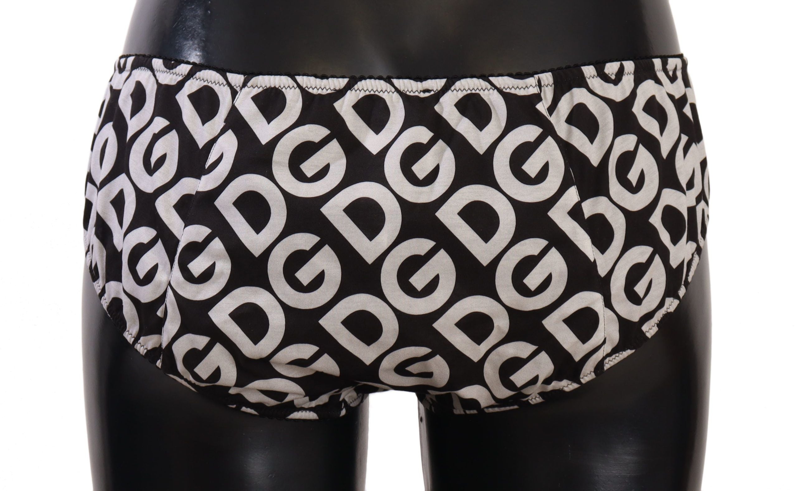 Dolce & Gabbana – Schicke Hose in Schwarz und Weiß mit DG-Logo-Print