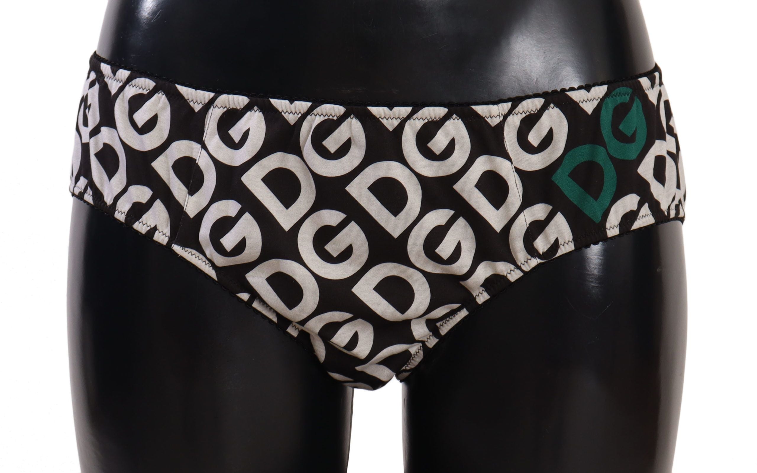 Dolce & Gabbana – Schicke Hose in Schwarz und Weiß mit DG-Logo-Print