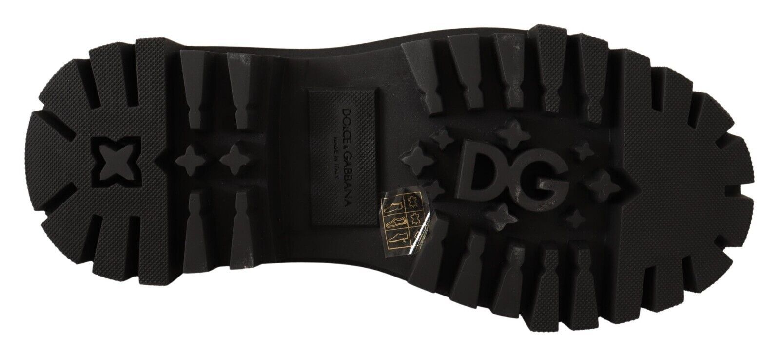 Dolce & Gabbana – Kampfstiefel aus Leder mit Nieten und Stickerei