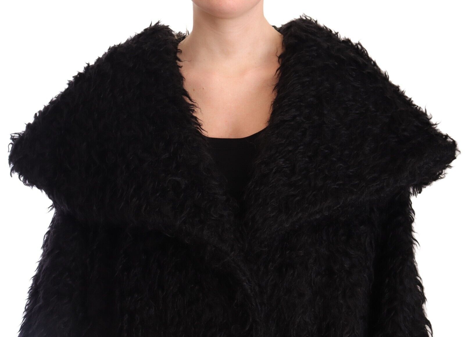 Dolce & Gabbana – Elegante Trenchcoatjacke mit Pelzcape vom Laufsteg