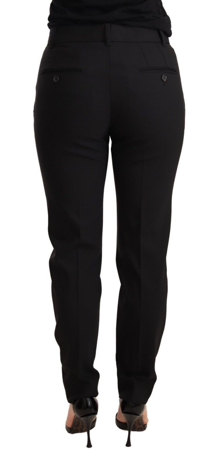 Pantaloni eleganți conici din lână virgină Dolce & Gabbana