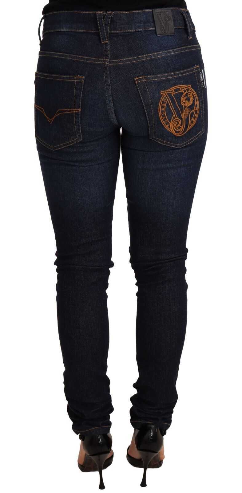 Versace Jeans Blugi eleganți skinny cu talie joasă