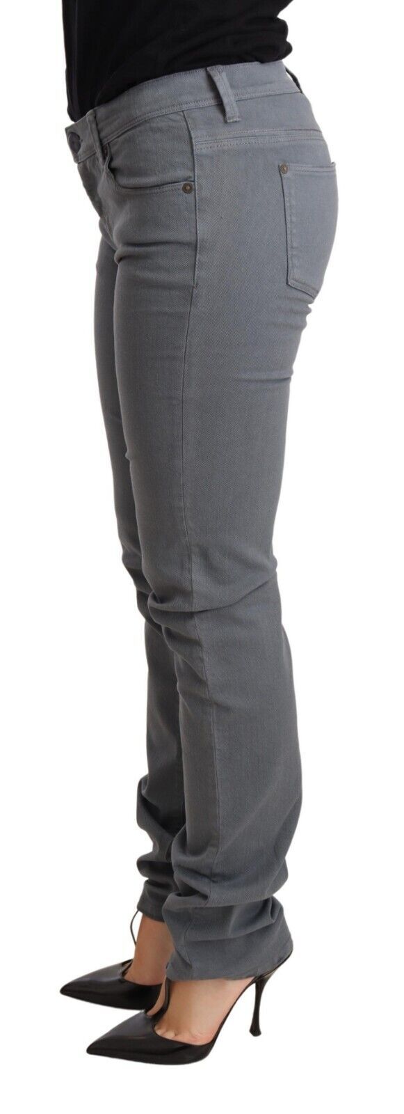 Ermanno Scervino – Elegante, graue Skinny-Jeans mit niedriger Taille