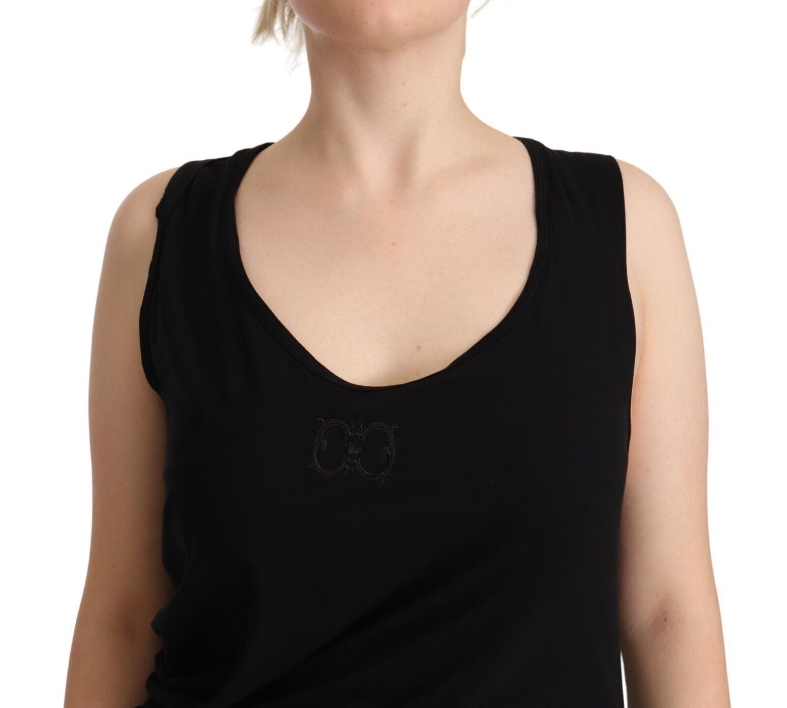 Roberto Cavalli Elegantes schwarzes Stretch-Etuikleid