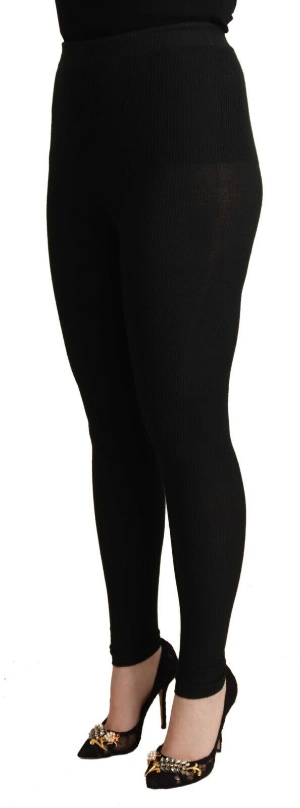 Dolce & Gabbana Elegante Strumpfhose aus Kaschmir-Seide mit hoher Taille