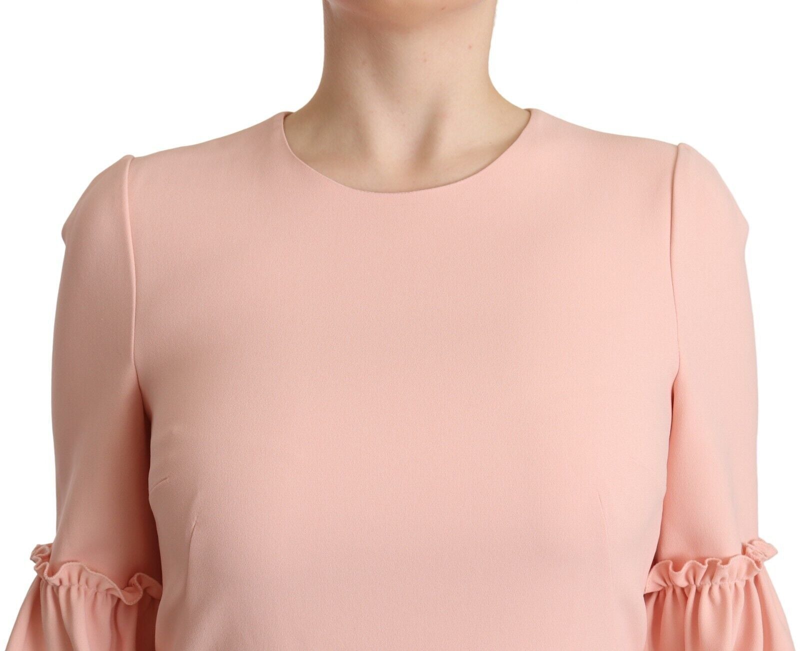 Rochie Dolce & Gabbana cu mâneci cu volane, roz