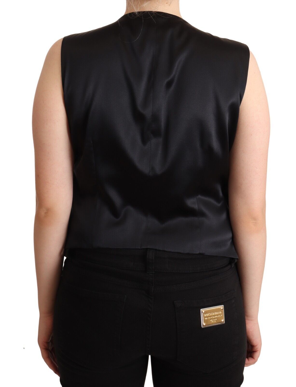 Dolce & Gabbana Schicke schwarze Weste mit Knöpfen