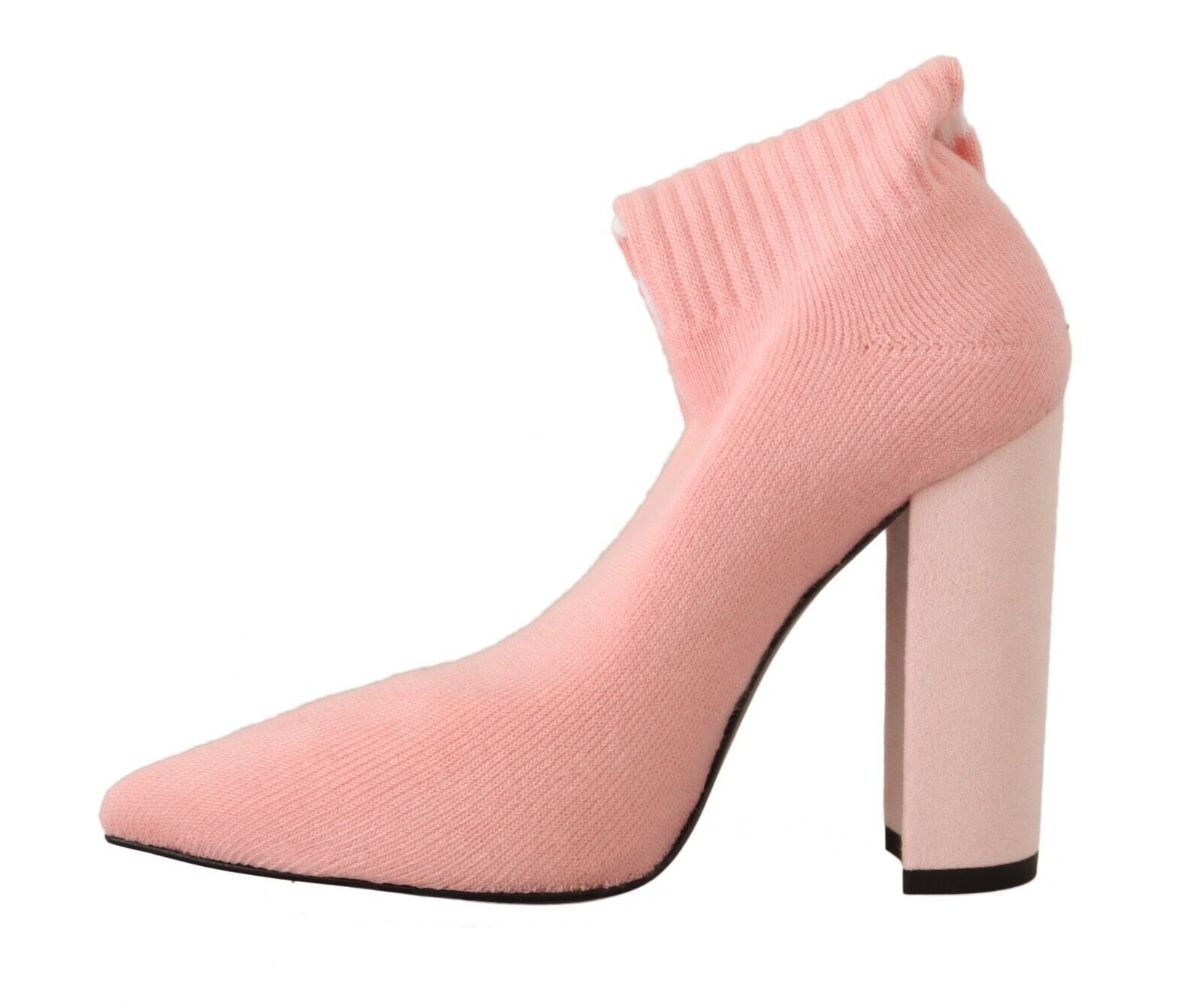 GCDS – Schicke Stiefeletten aus rosa Wildleder mit Logo-Socken
